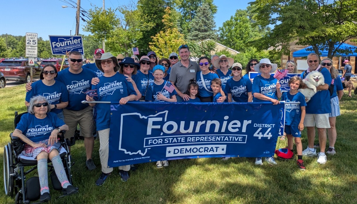 Dave Fournier and campaign volunteers at the Whitehouse Cherry Fest